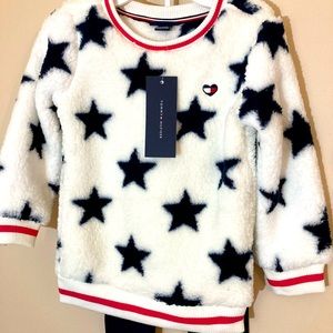Tommy Hilfiger Girls Fleece top with Stretch pants set 3T NWT